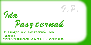 ida paszternak business card